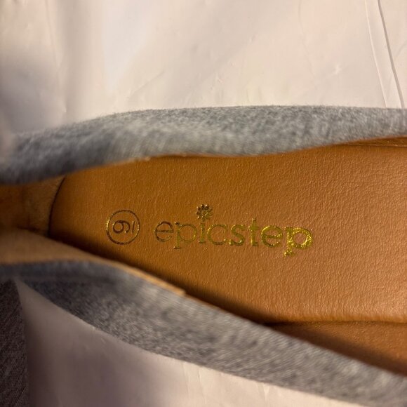 Epicstep Ballet Flats With Ankle Strap Women's 9 Grey Soft Fabric Balletcore - Picture 8 of 8